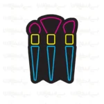 تابلو نئون طرح ابزار آرایش و گریم