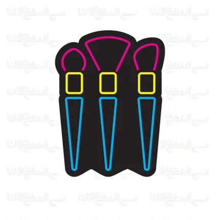 تابلو نئون طرح ابزار آرایش و گریم