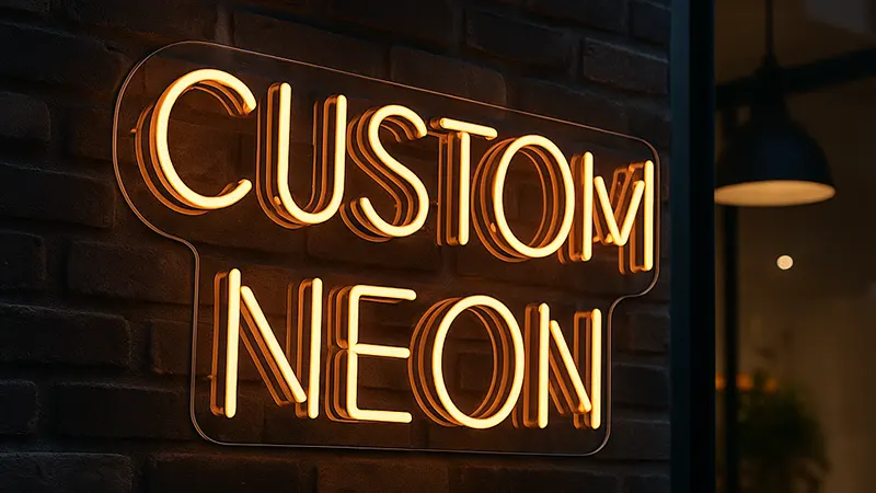 راهنمای جامع طراحی تابلو نئون سفارشی