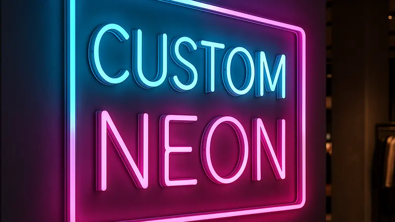 راهنمای جامع طراحی تابلو نئون سفارشی 2 طراحی تابلو نئون سفارشی