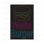 تابلو نئون طرح Watta Burger