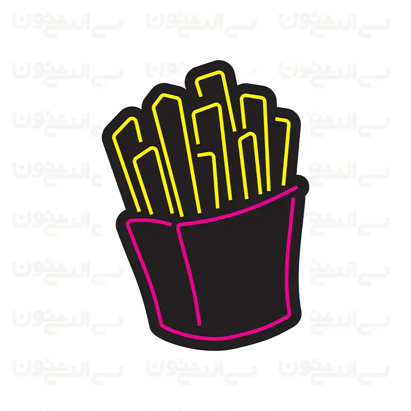 تابلو نئون طرح سیب زمینی شماره 4 تابلو نئون طرح سیب زمینی شماره 4