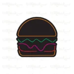 تابلو نئون طرح همبرگر شماره 3