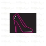 تابلو نئون طرح کفش پاشنه بلند رنانه