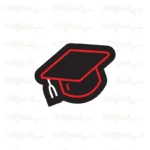 تابلو نئون طرح کلاه فارغ التحصیلی