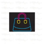 تابلو نئون طرح کیف دستی زنانه