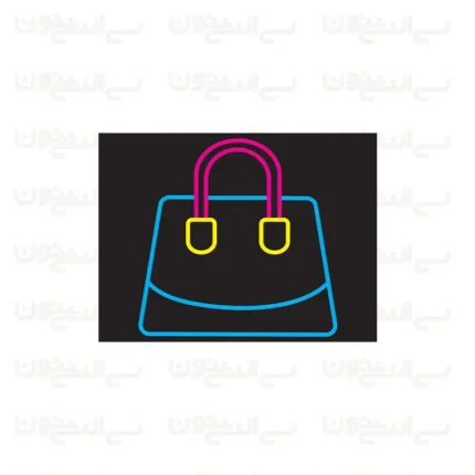 تابلو نئون طرح کیف دستی زنانه
