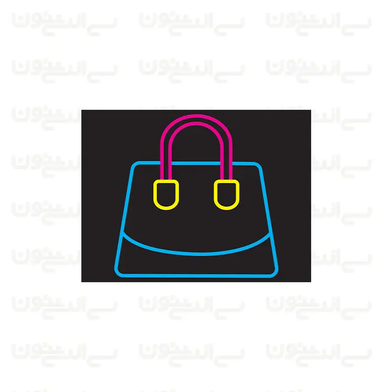 تابلو نئون طرح کیف دستی زنانه تابلو نئون طرح کیف دستی زنانه