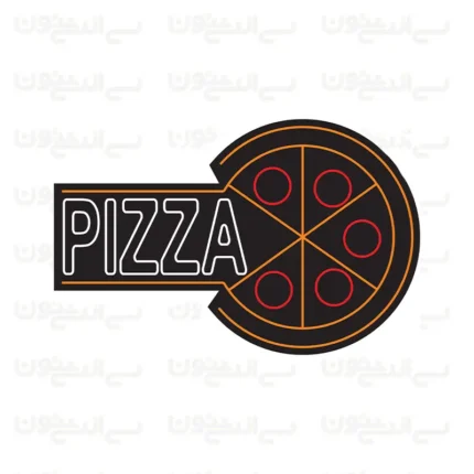 تابلو نئون پیتزا طرح شماره 4