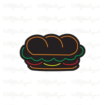 تابلو نئون طرح ساندویچ