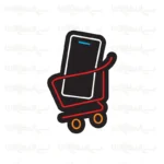 تابلو نئون طرح فروشگاه آنلاین گوشی