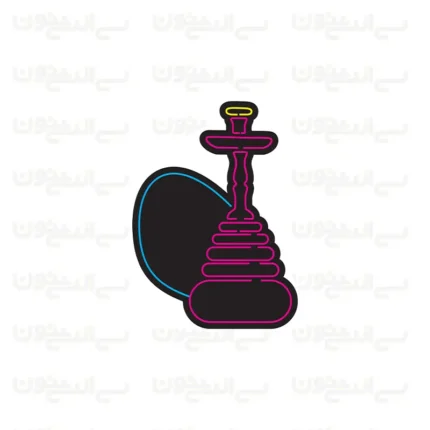 تابلو نئون طرح قلیون شماره 4