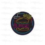 تابلو نئون طرح همبرگر شماره 5