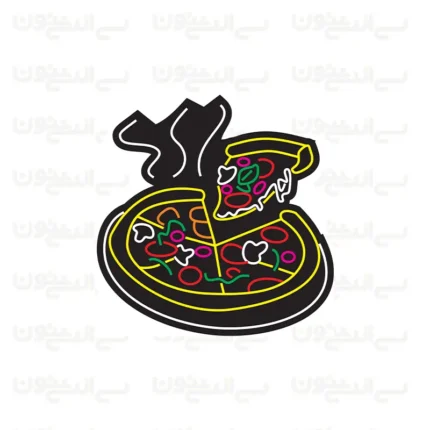 تابلو نئون پیتزا طرح شماره 7