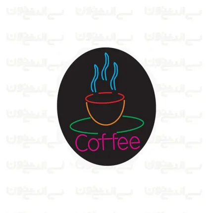 تابلو نئون طرح کافه شماره 8