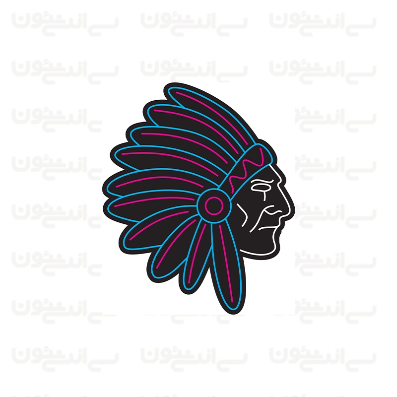 تابلو نئون طرح سرخ پوست