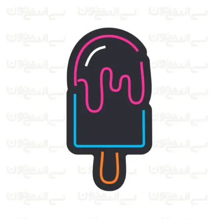 تابلو نئون بستنی طرح شماره 10