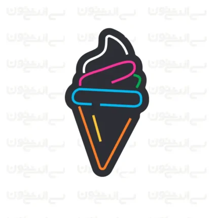 تابلو نئون بستنی طرح شماره 11