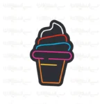 تابلو نئون بستنی طرح شماره 12