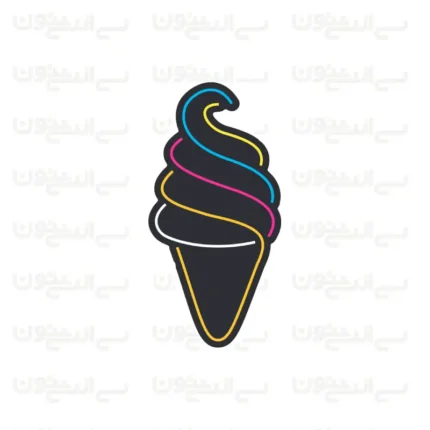 تابلو نئون بستنی طرح شماره 13