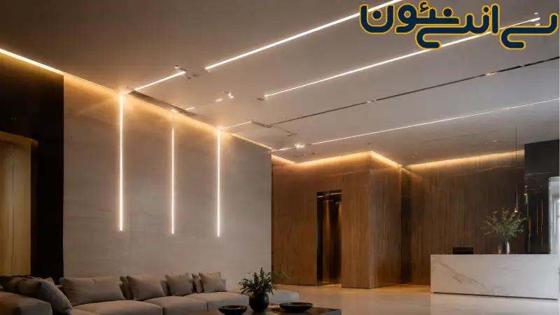 کاربرد قاب لاینر در نورپردازی سقف و دکوراسیون