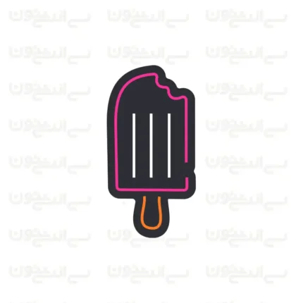 تابلو نئون بستنی طرح شماره 17