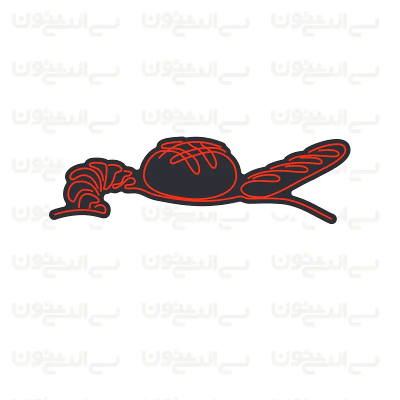 تابلو نئون طرح نان باگت