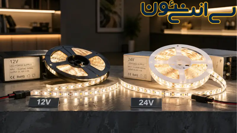 ریسه نواری 12 ولت بهتر است یا 24 ولت؟ | راهنمای تخصصی انتخاب ریسه مناسب