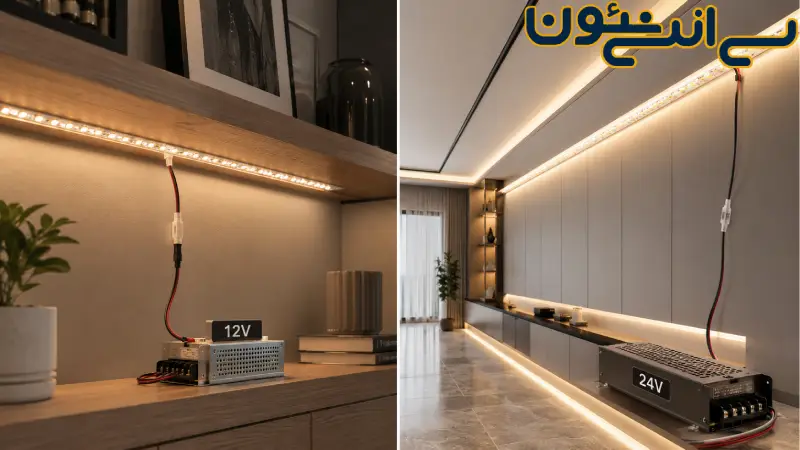 ریسه نواری 12 ولت بهتر است یا 24 ولت؟ | راهنمای تخصصی انتخاب ریسه مناسب 1 ریسه نواری 24 ولت چیست و چه تفاوتی دارد؟