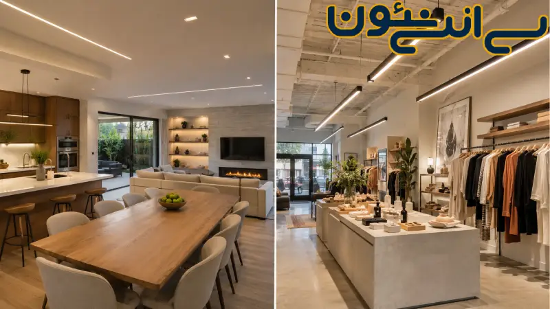 لاینر نوری روکار یا توکار؟ | راهنمای انتخاب برای خانه و فروشگاه